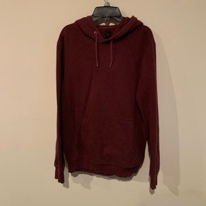 Mens Burgundy hoodie